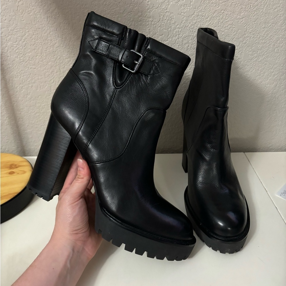 NEW Veronica Beard | Black Hannigan Leather Boots Sz 10